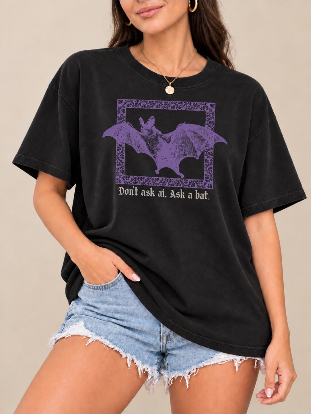 Halloween Bat Graphic Unisex T-shirt Spooky Season Tee
